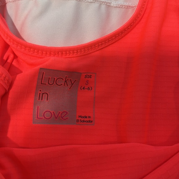 Lucky 🍀 in love 🥰 tennis pickleball dual layer top. Mesh outer layer. Small. - Picture 4 of 4